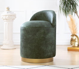Atelier Del Sofa Luton - Puf de piel de nobuck Verde